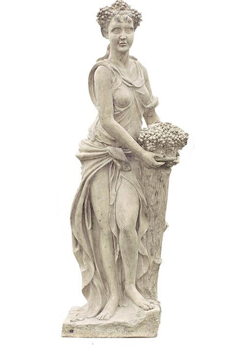 Four Seasons - Lady Autumn Statue with Base
