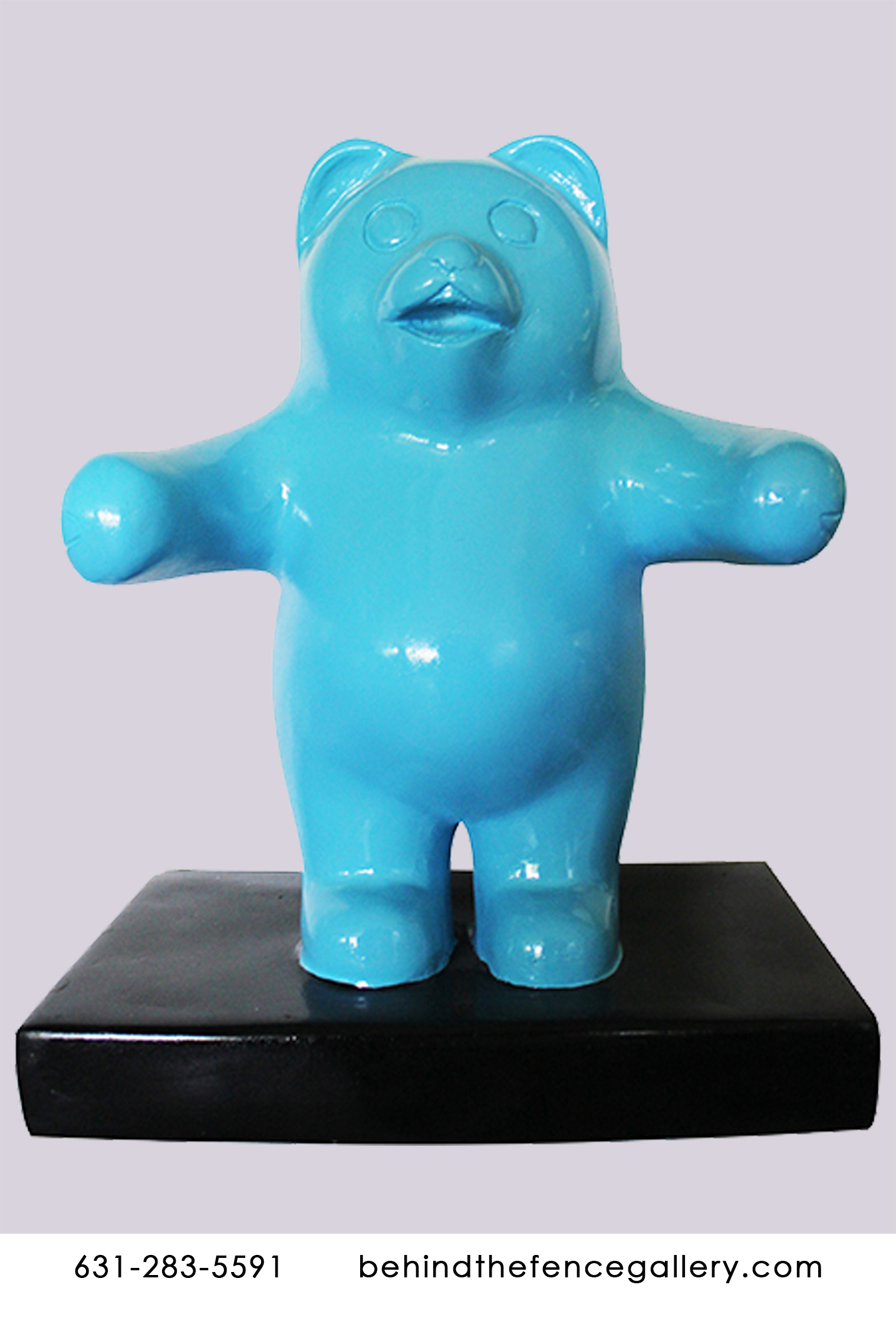 Mini Blue Gummy Bear Wall Statue
