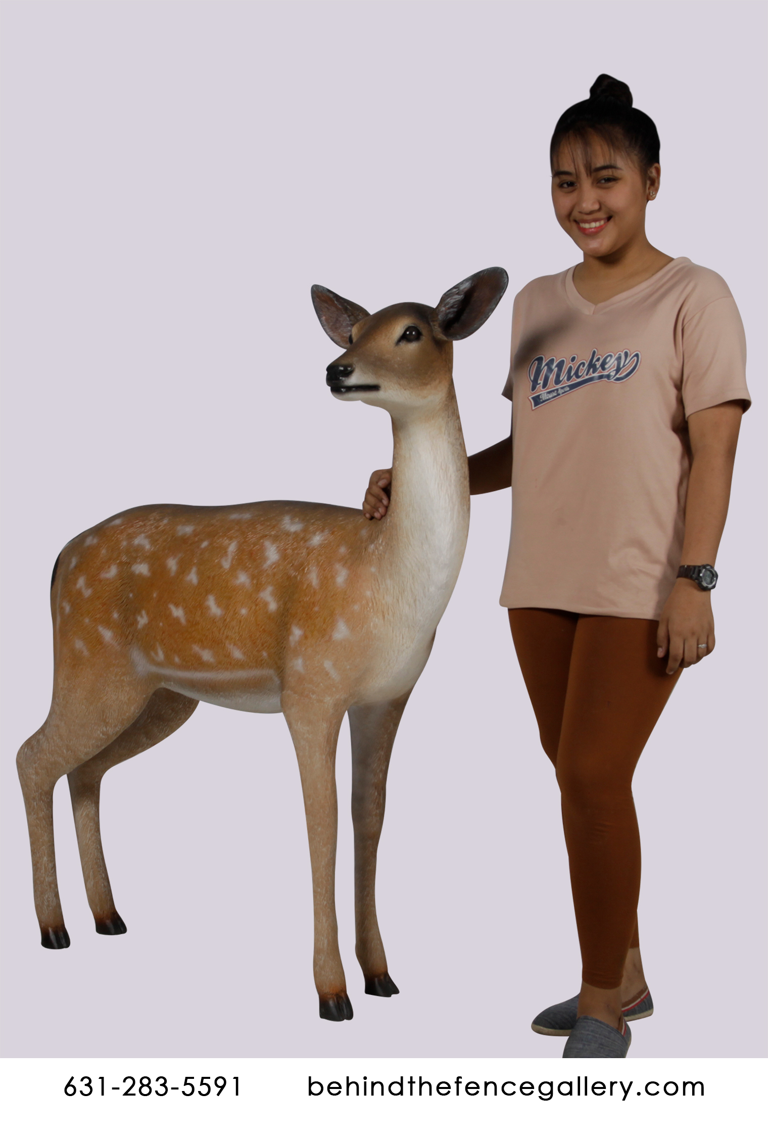 Deer White Tail Doe Statue Forest Animal Theme Prop