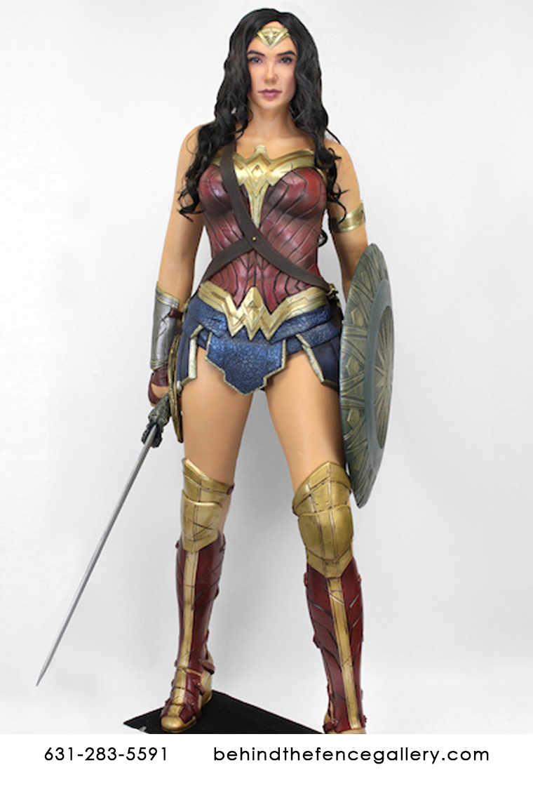 Wonder Woman Life Size Super Hero Indoor Statue Over 6 ft. Tall