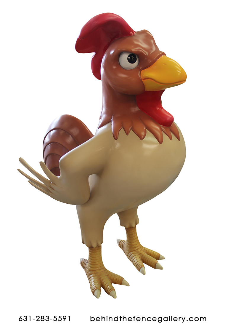 Cartoon Rooster Statue