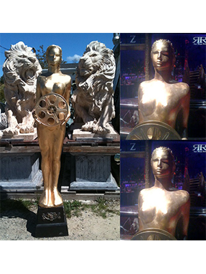 Custom Finished Gold Award statue