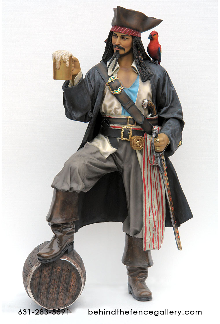 Pirate Drinking "Grog" Statue