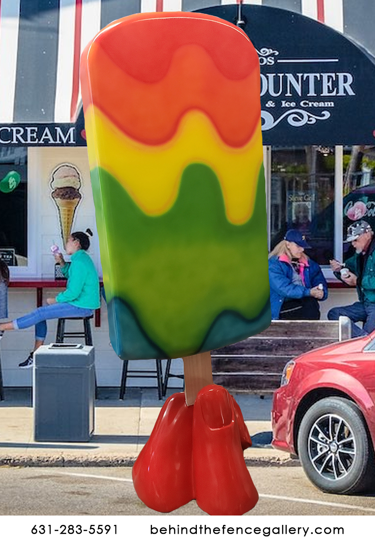 4ft Tall Tie Dye Popsicle Statue