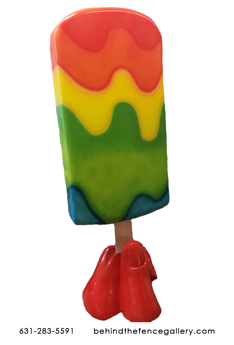 4ft Tall Tie Dye Popsicle Statue