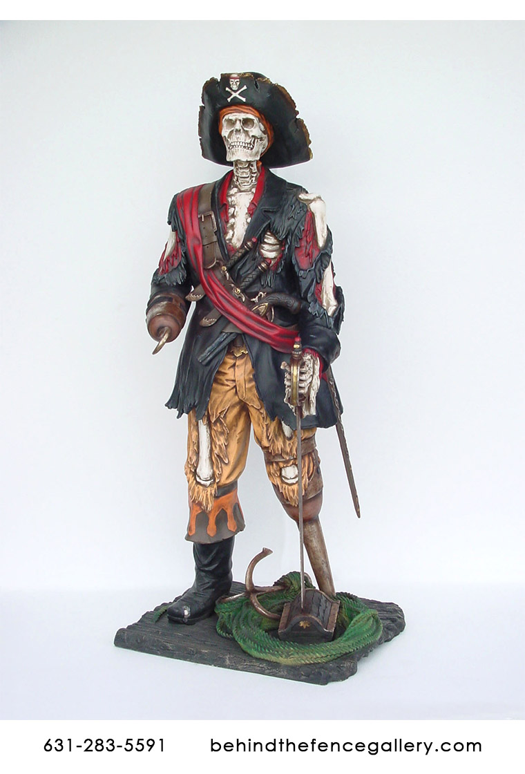 Skeleton Pirate Statue