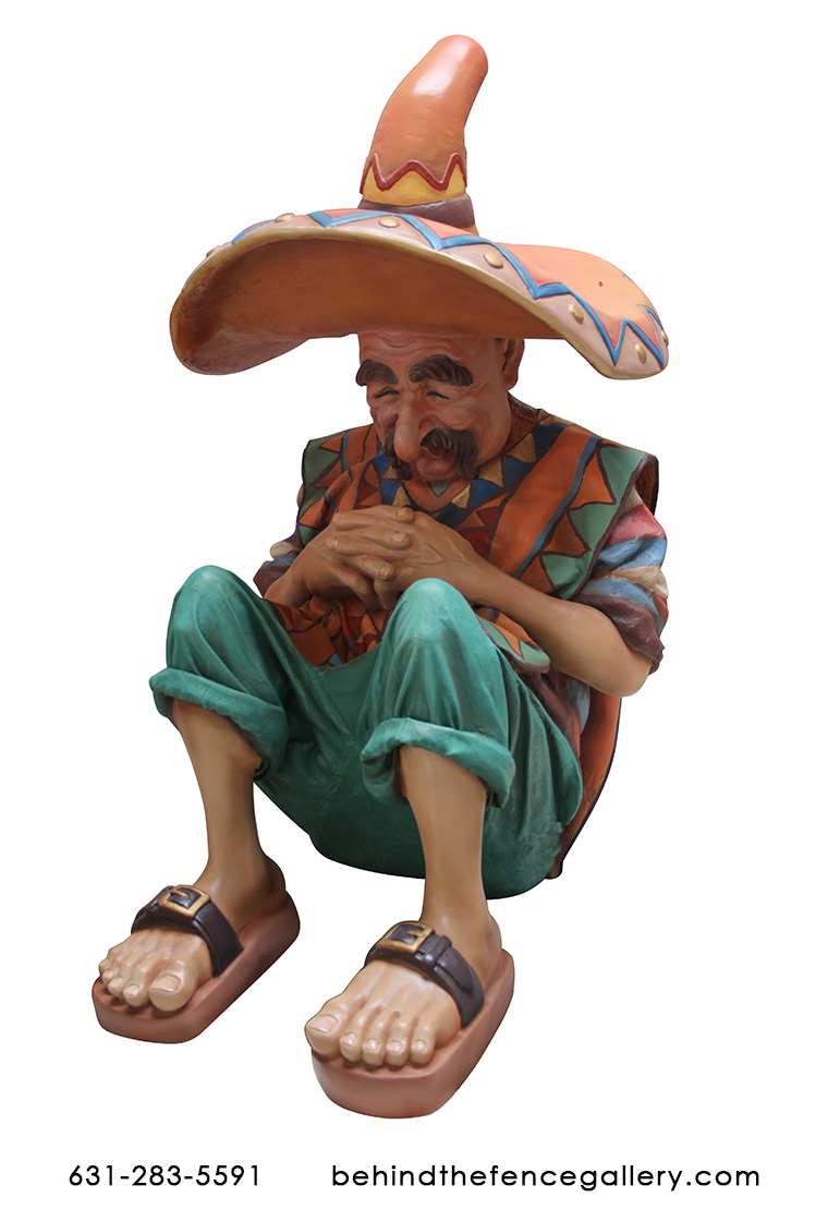 Sleeping Mexican Man Statue