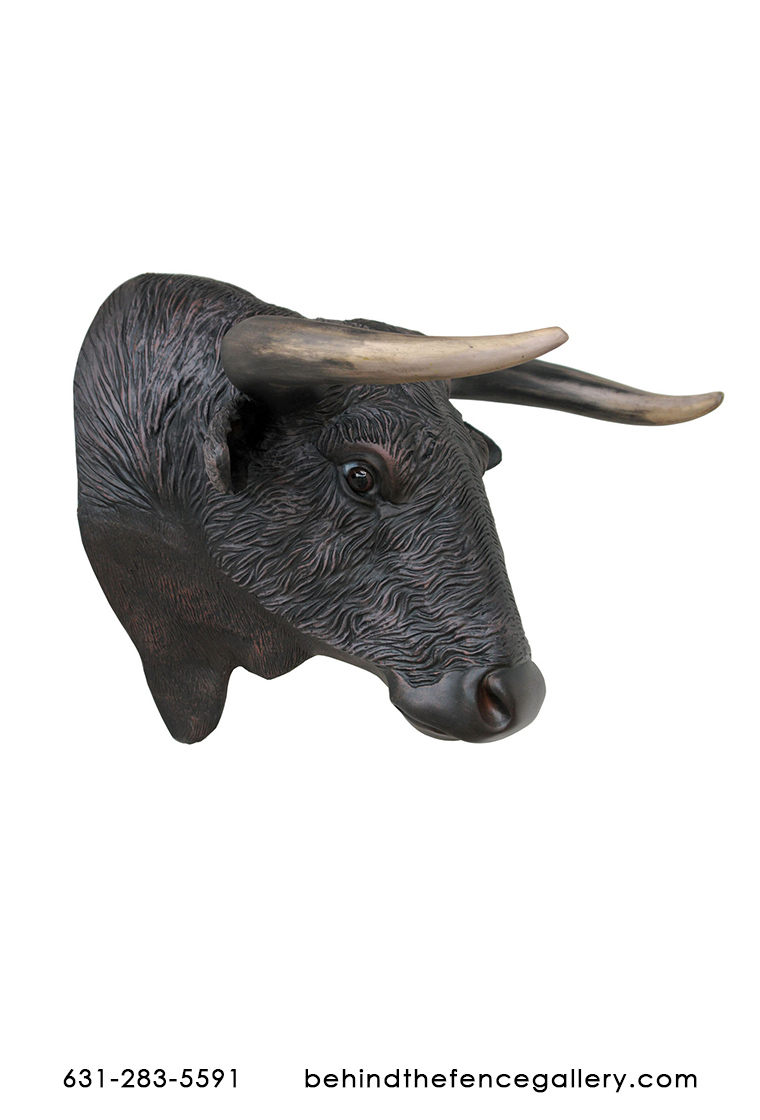 Spanish Bull Head with Horns Wall Mount